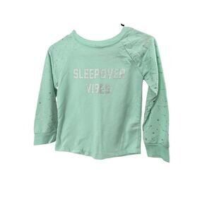 More than Magic Sleepwear Sleepover Green Pajama Top Youth Size Medium 7/8
